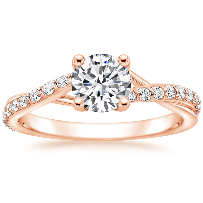 14K Rose Gold Luxe Chamise Diamond Ring (1/5 ct. tw.), large top view