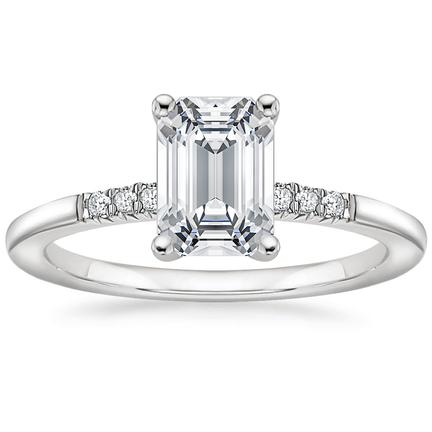 18K White Gold Bettina Diamond Ring, large top view