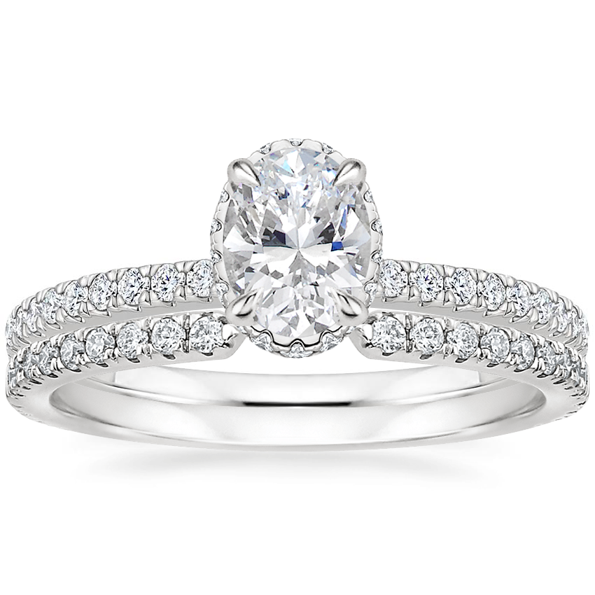 18K White Gold Gala Diamond Ring with Luxe Sia Diamond Open Ring (1/5 ct. tw.)