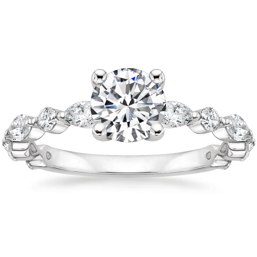 18K White Gold Versailles Three-Quarter Coverage Diamond Ring (1/2 ct. tw.), large top view