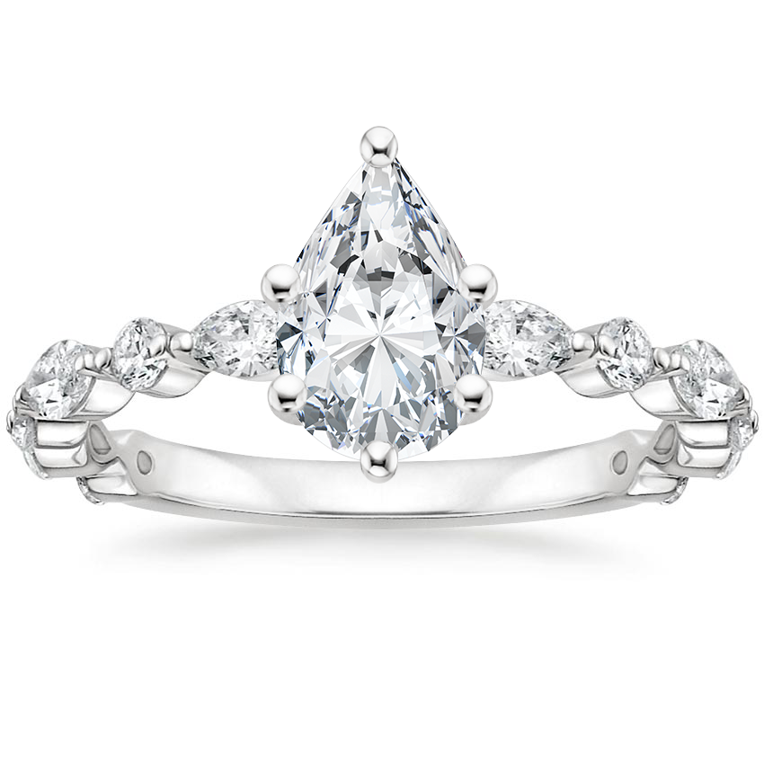 Platinum Versailles Three-Quarter Coverage Diamond Ring (1/2 ct. tw.), large top view