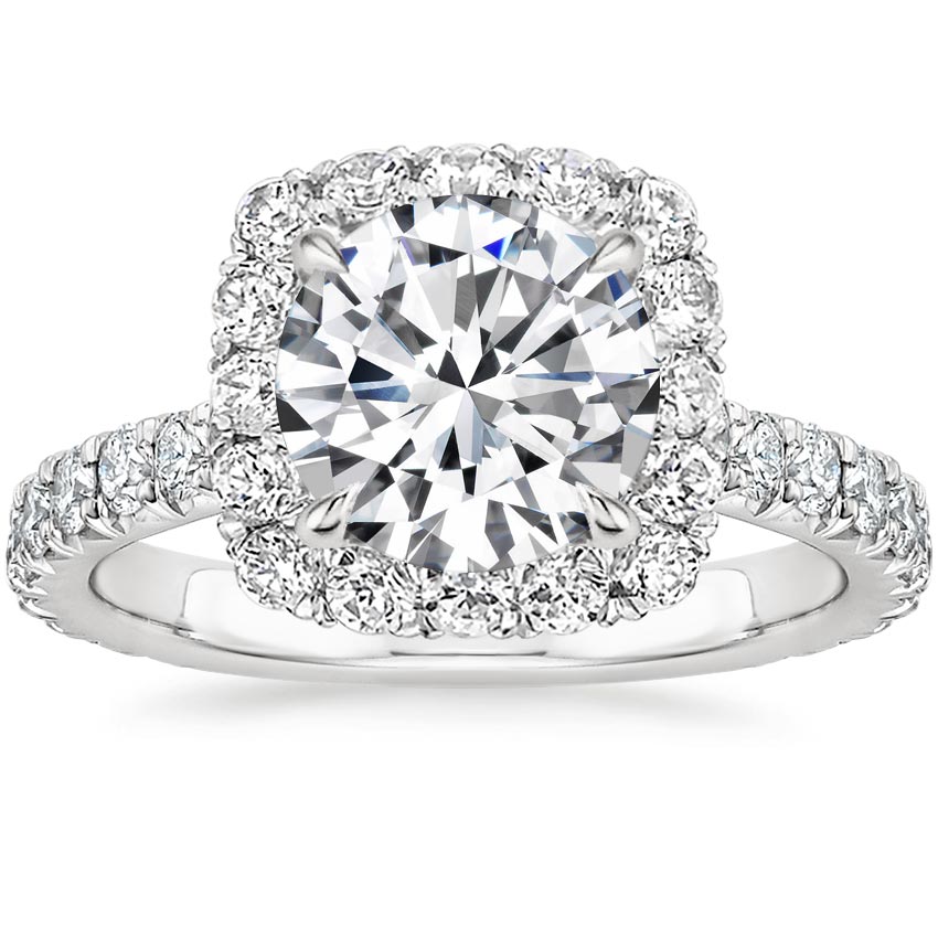 Platinum Estelle Diamond Ring (3/4 ct. tw.), large top view