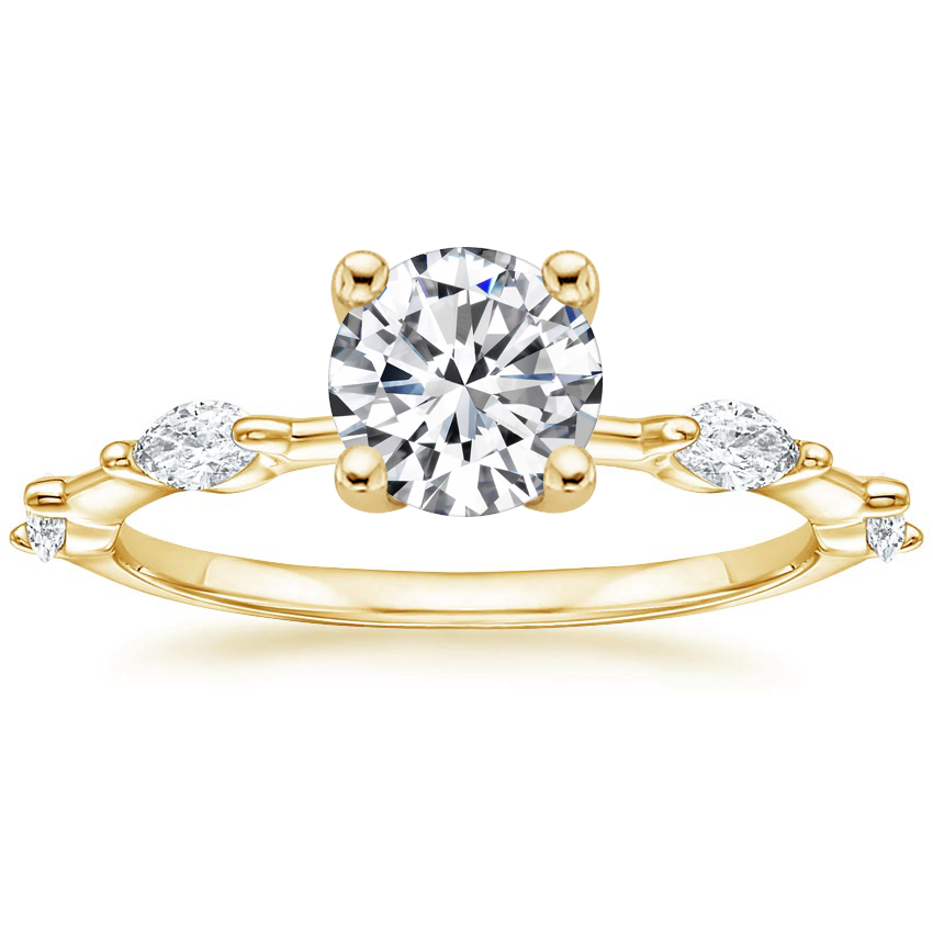 18K Yellow Gold Aimee Marquise Diamond Ring (1/4 ct. tw.), large top view