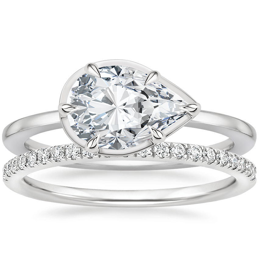 18K White Gold Dakota Ring with Ballad Diamond Ring (1/6 ct. tw.)