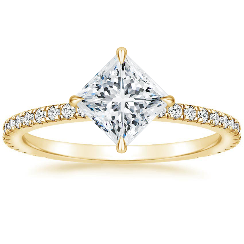 Princess Compass Point Engagement Ring 