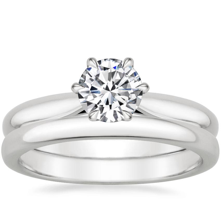 Platinum Catalina Ring with 2.5mm Comfort Fit Wedding Ring
