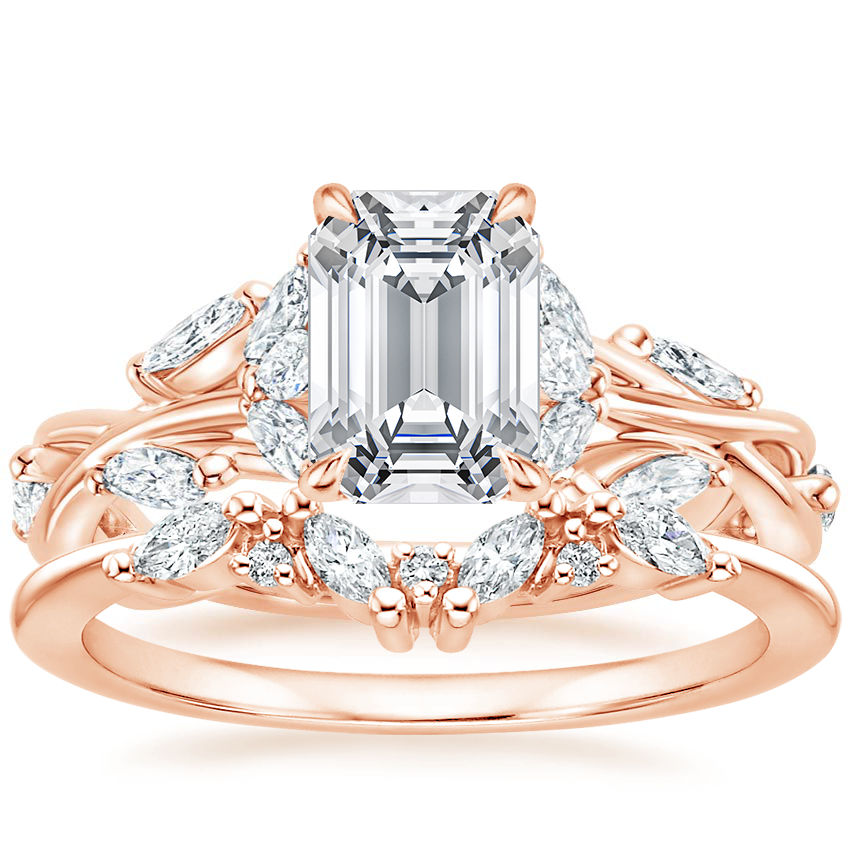 14K Rose Gold Secret Garden Diamond Ring (1/2 ct. tw.) with Yvette Diamond Ring