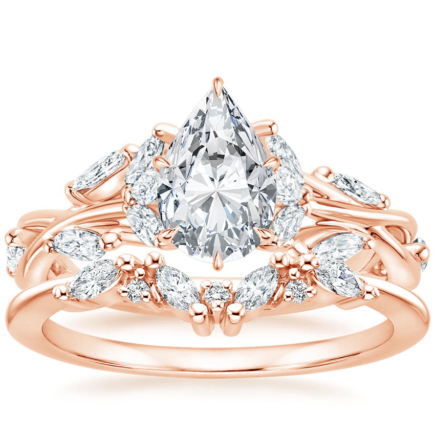 14K Rose Gold Secret Garden Diamond Ring (1/2 ct. tw.) with Yvette Diamond Ring