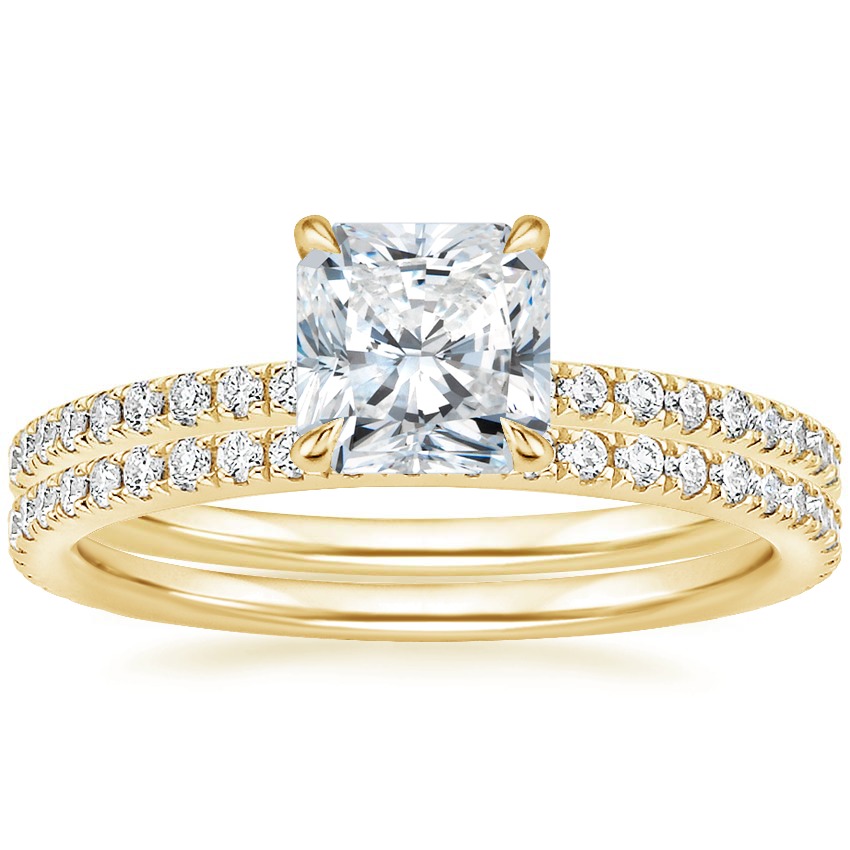 18K Yellow Gold Perfect Fit Diamond Ring with Luxe Ballad Diamond Ring (1/4 ct. tw.)