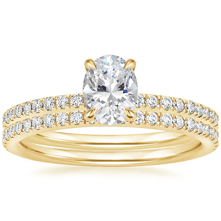 18K Yellow Gold Perfect Fit Diamond Ring with Luxe Ballad Diamond Ring (1/4 ct. tw.)
