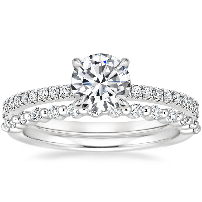 Platinum Viviana Diamond Ring (1/4 ct. tw.) with Milan Diamond Ring