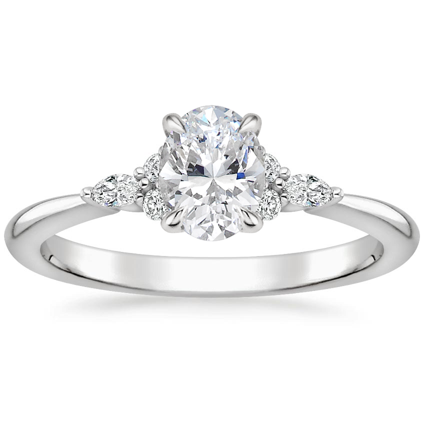 Platinum Nadia Diamond Ring, large top view