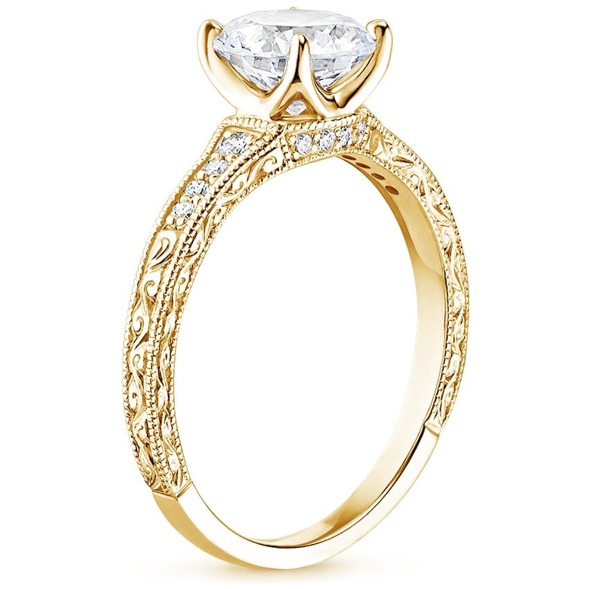 18K Yellow Gold Luxe Hudson Diamond Ring (1/10 ct. tw.), large side view