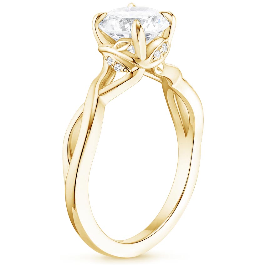 18K Yellow Gold Eden Diamond Ring, large side view