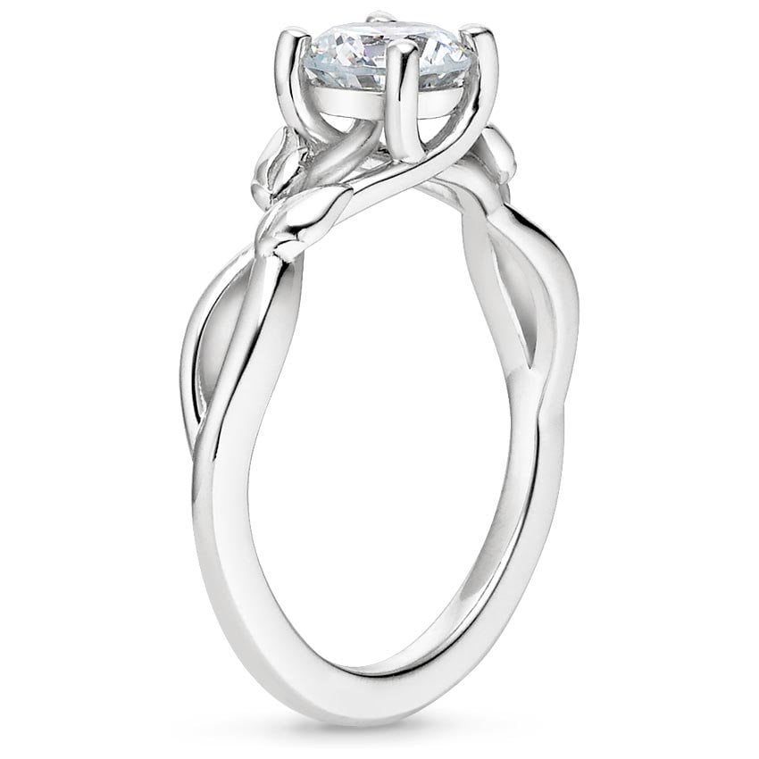18K White Gold Budding Willow Ring, large side view