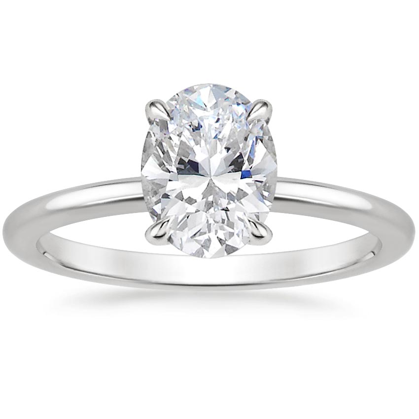 Platinum Everly Diamond Ring, large top view