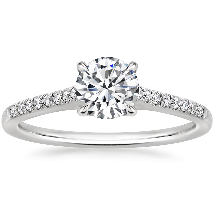 Platinum Lissome Diamond Ring (1/10 ct. tw.), large top view