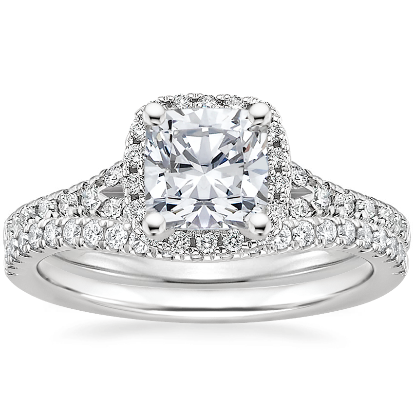 18k White Gold Joy Diamond Ring 1 3 Ct Tw With Curved Ballad Diamond Ring 1 6 Ct Tw