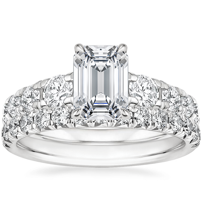 18K White Gold Tapered Sienna Diamond Ring with Sienna Diamond Ring (1/2 ct. tw.)