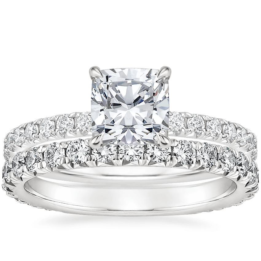 18K White Gold Luxe Amelie Diamond Ring with Luxe Sienna Diamond Ring (5/8 ct. tw.)