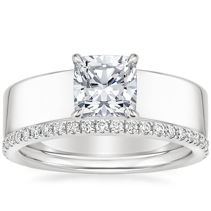 Platinum Alden Diamond Ring with Luxe Ballad Diamond Ring (1/4 ct. tw.)