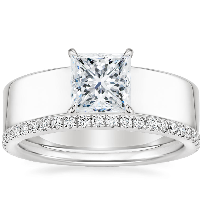 18K White Gold Alden Diamond Ring with Luxe Ballad Diamond Ring (1/4 ct. tw.)