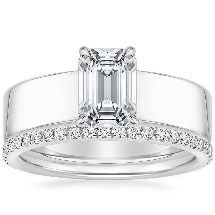 18K White Gold Alden Diamond Ring with Luxe Ballad Diamond Ring (1/4 ct. tw.)