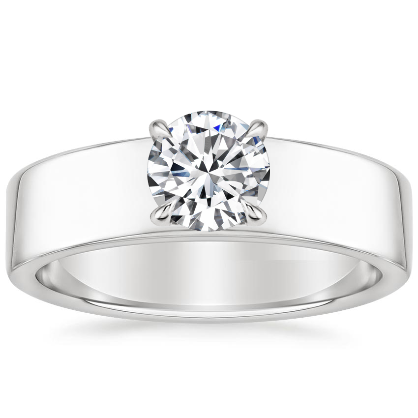 18K White Gold Alden Diamond Ring, large top view