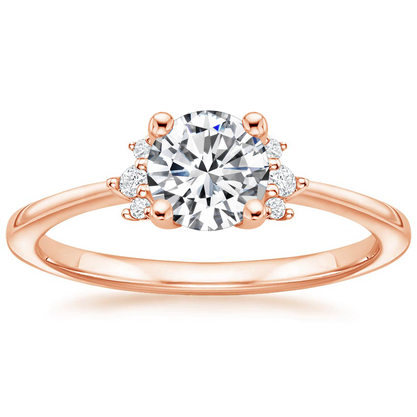 14K Rose Gold Colleen Hidden Halo Diamond Ring