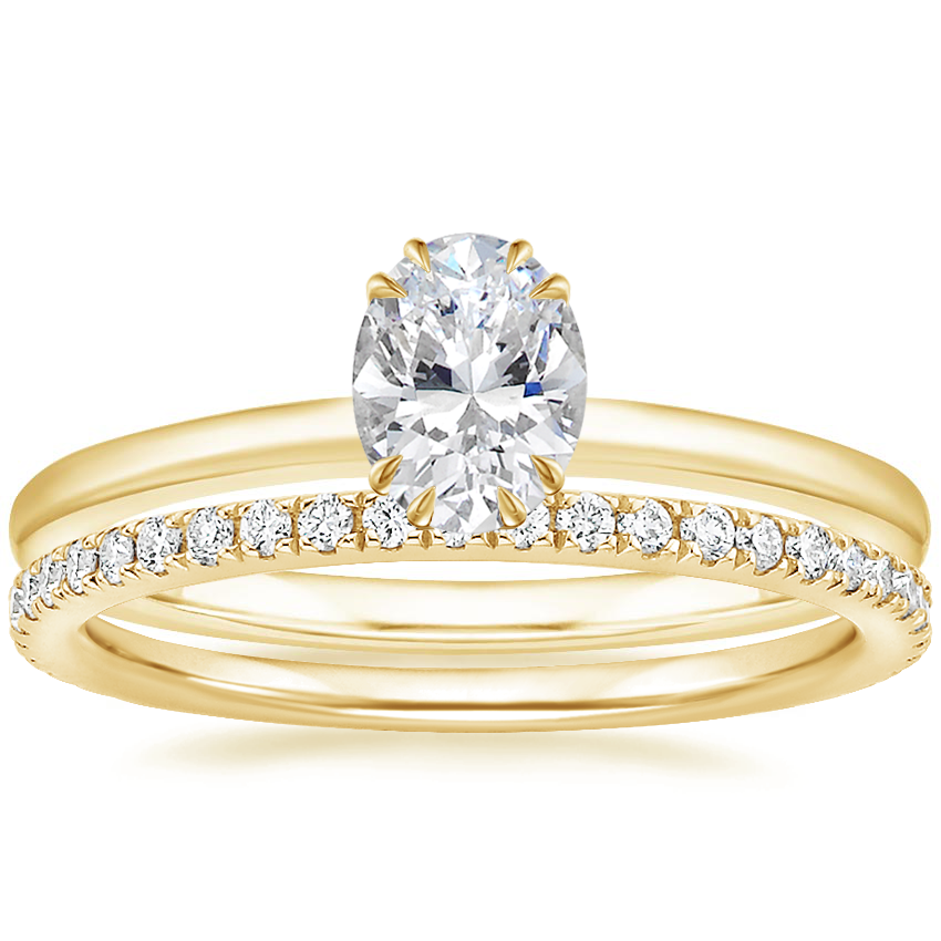 18K Yellow Gold Sora Diamond Ring with Luxe Ballad Diamond Ring (1/4 ct. tw.)