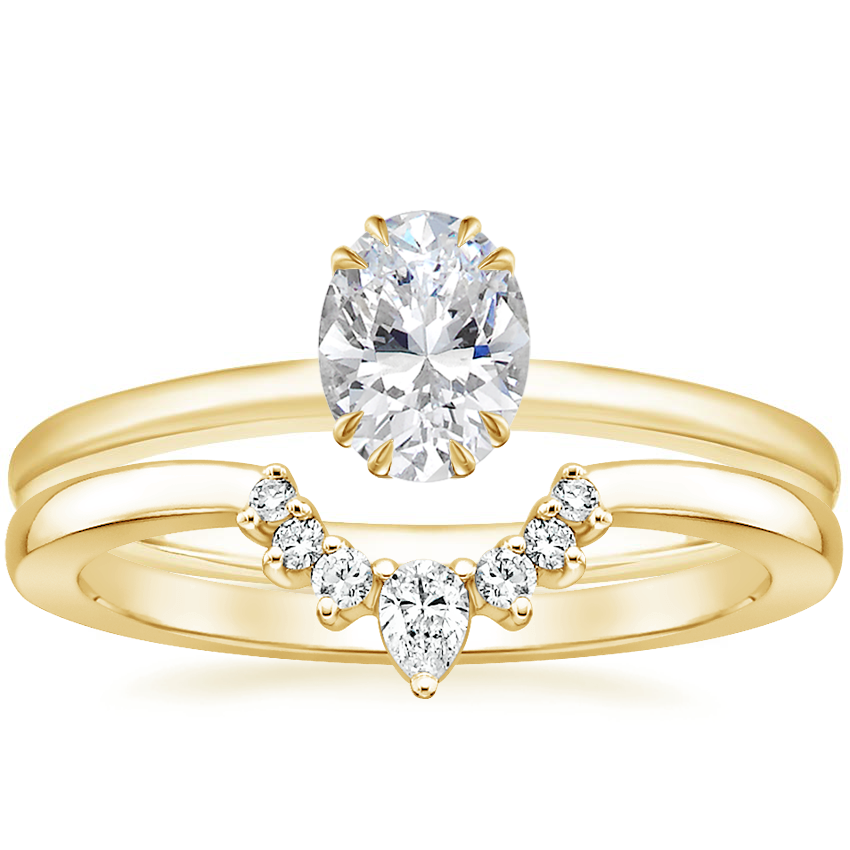 18K Yellow Gold Sora Diamond Ring with Diamond Ring Brilliant Earth