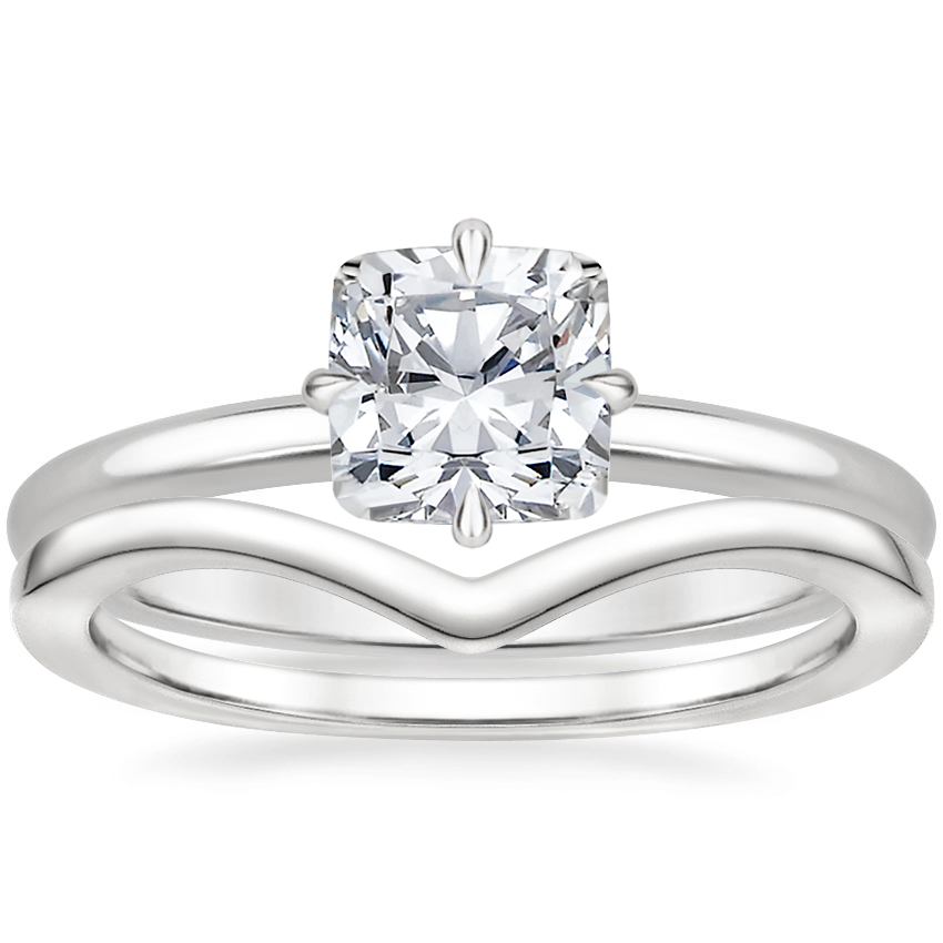 Platinum North Star Ring with Chevron Ring