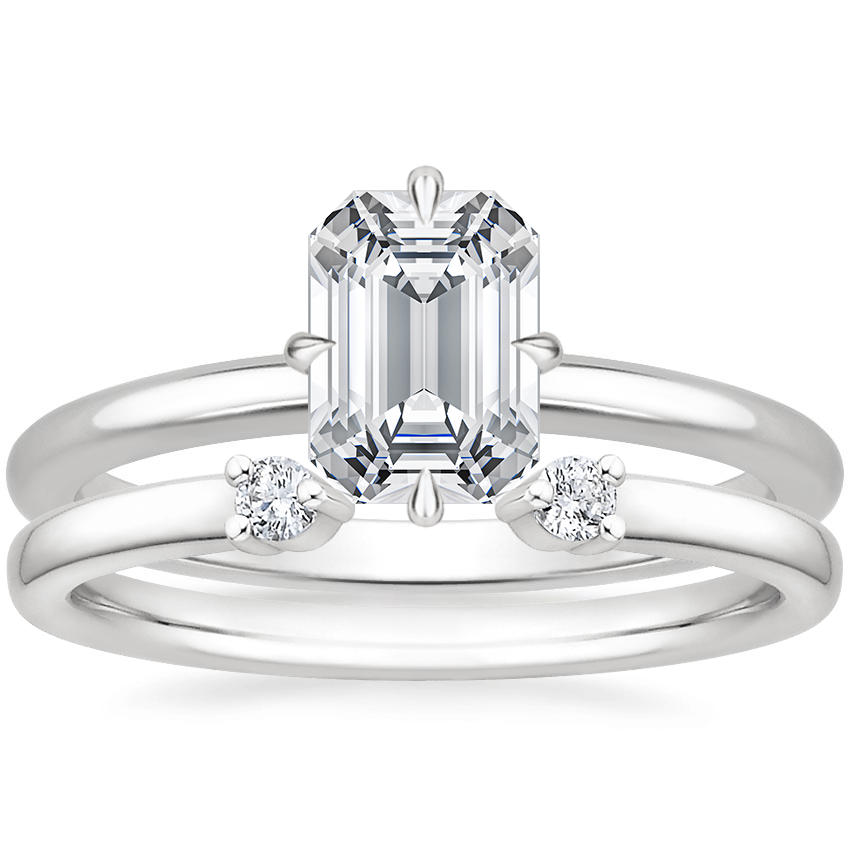 Platinum North Star Ring with Wren Diamond Open Ring