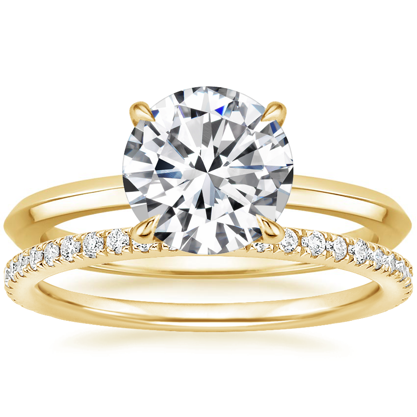 18K Yellow Gold Hazel Ring with Luxe Ballad Diamond Ring (1/4 ct. tw.)