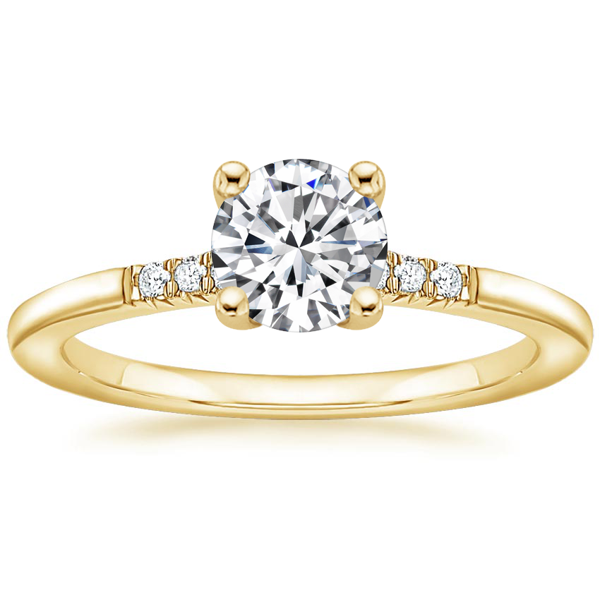 18K Yellow Gold Bettina Diamond Ring, large top view