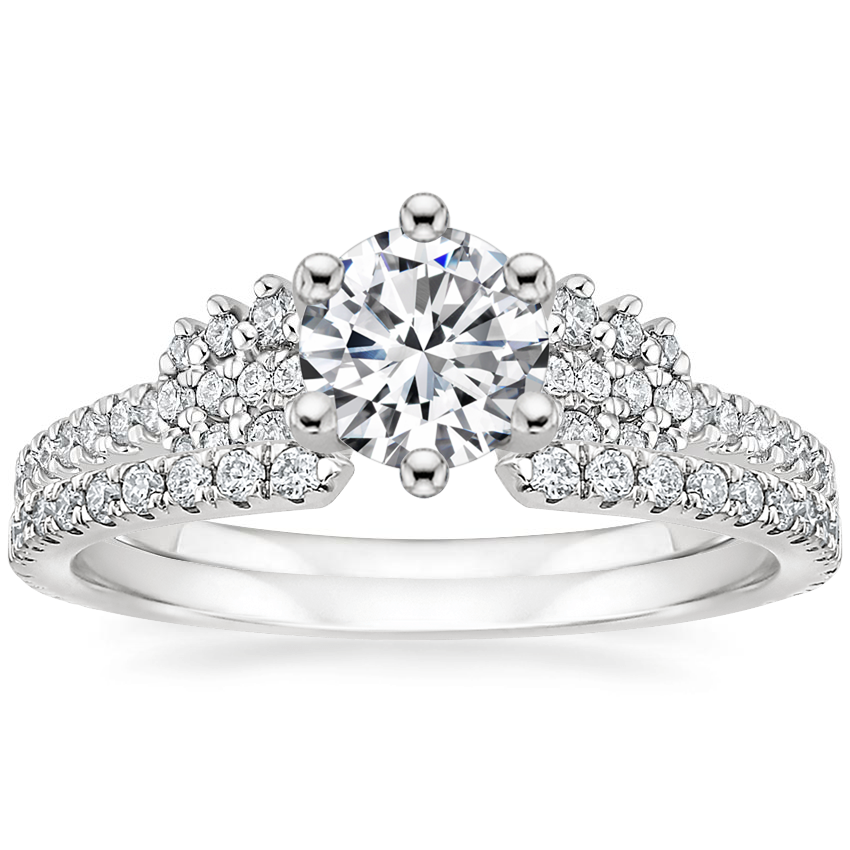 18K White Gold Optica Diamond Ring with Luxe Sia Diamond Open Ring (1/5 ct. tw.)