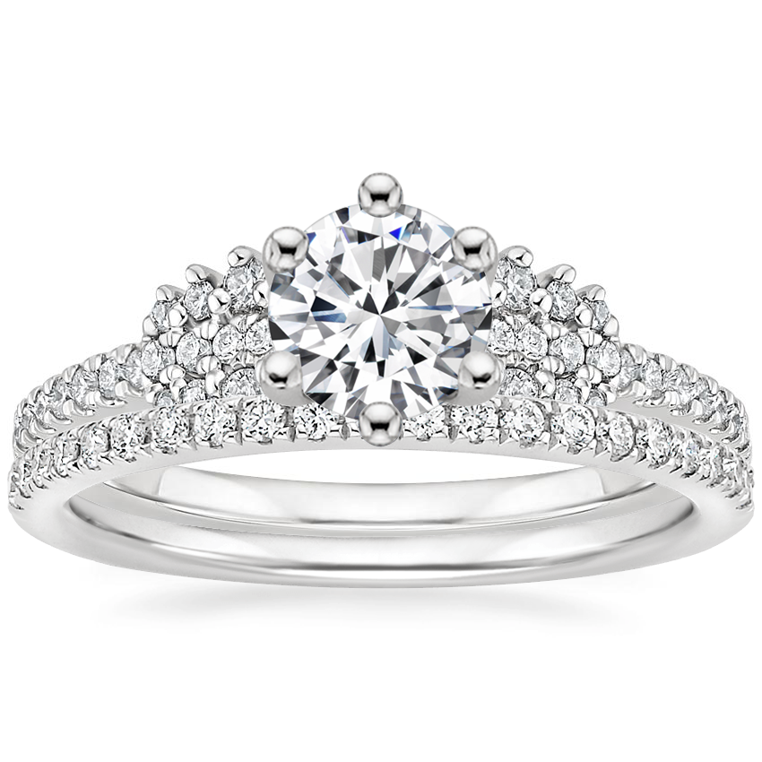 Platinum Optica Diamond Ring with Ballad Diamond Ring (1/6 ct. tw.)