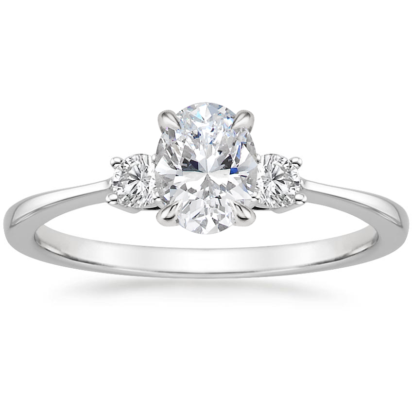 18K White Gold Selene Diamond Ring (1/10 ct. tw.), large top view