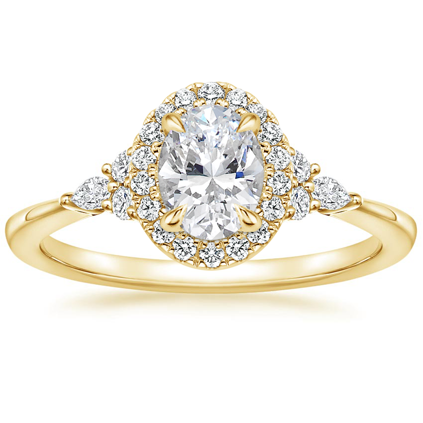 18K Yellow Gold Nadia Halo Diamond Ring (1/4 ct. tw.), large top view