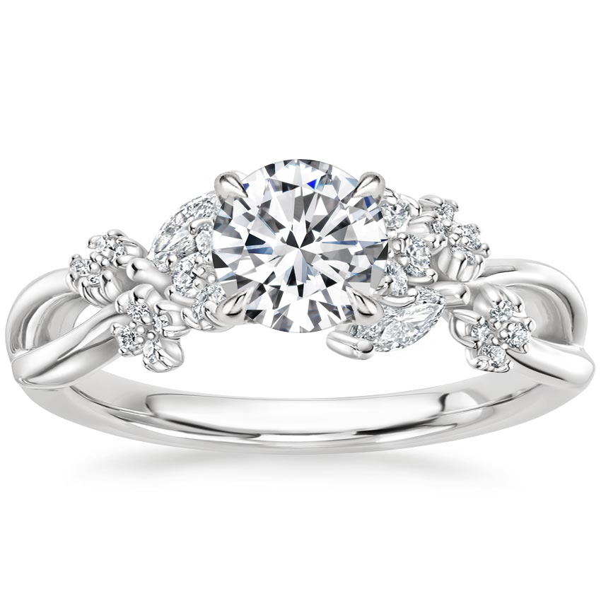 18K White Gold Summer Blossom Diamond Ring (1/4 ct. tw.), large top view