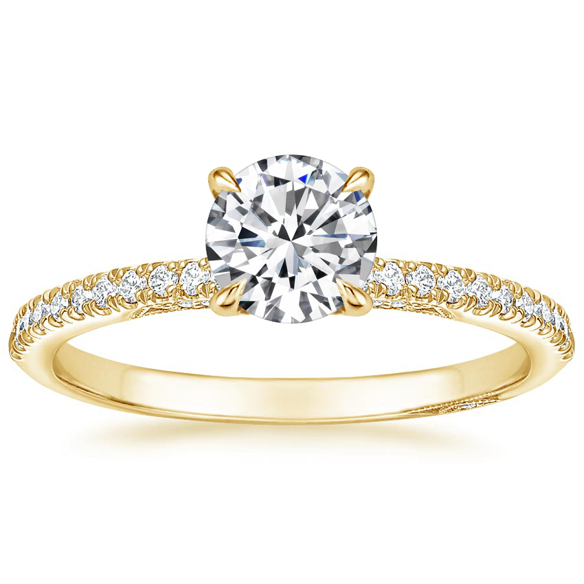 18K Yellow Gold Simply Tacori Luxe Drape Diamond Ring, large top view