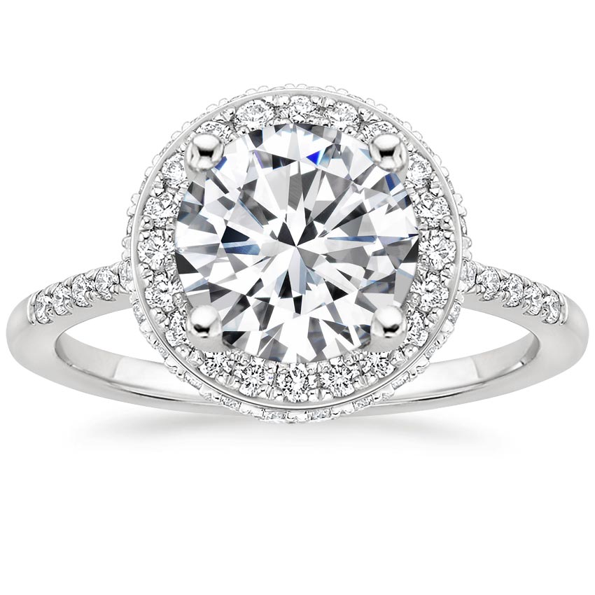 Platinum Audra Diamond Ring, large top view