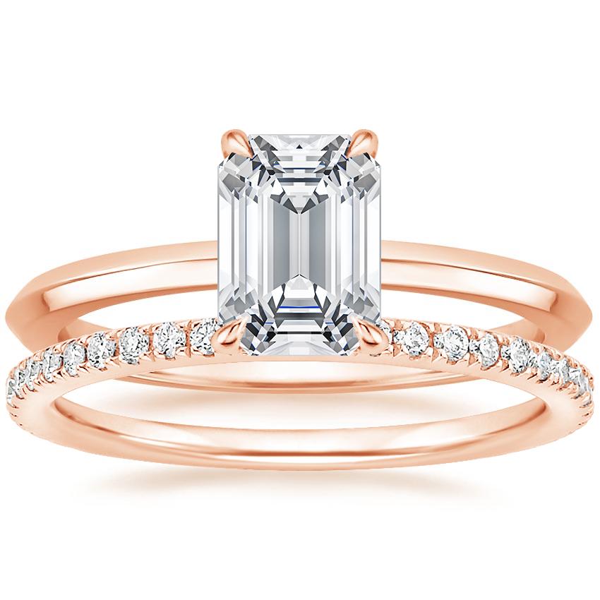 14K Rose Gold Hazel Ring with Luxe Ballad Diamond Ring (1/4 ct. tw.)