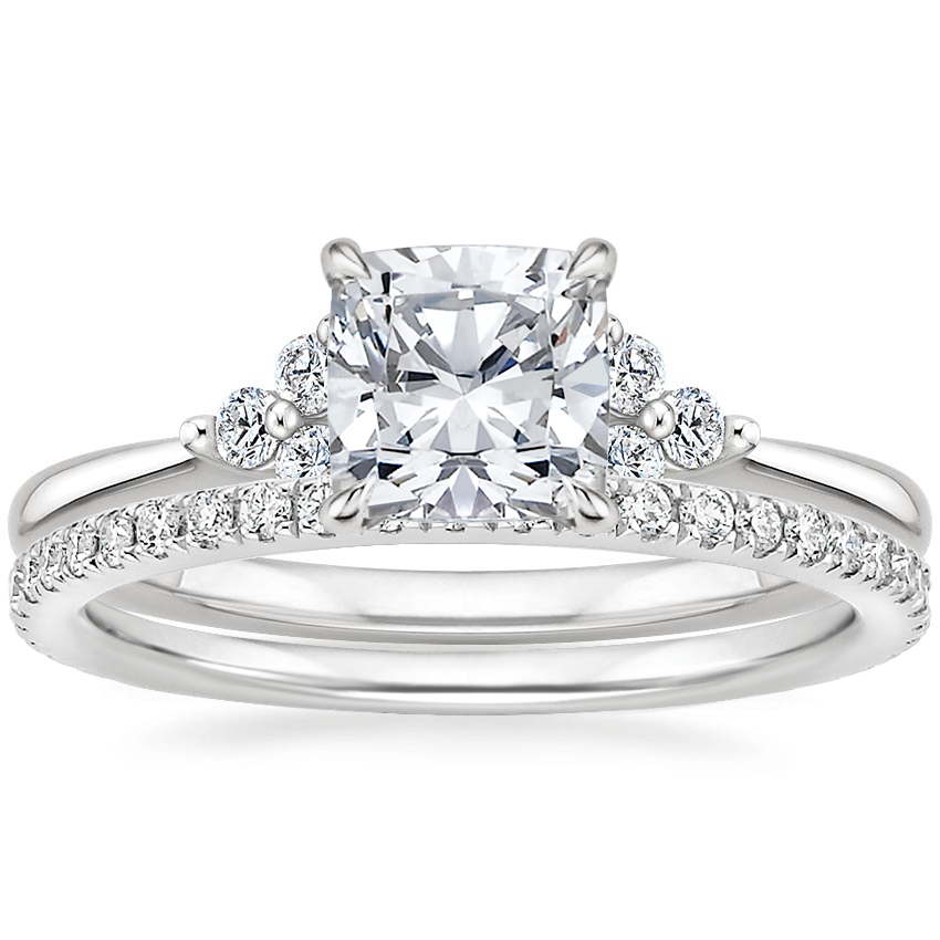 18K White Gold Melody Diamond Ring with Luxe Ballad Diamond Ring (1/4 ct. tw.)