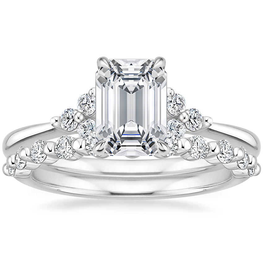 18K White Gold Melody Diamond Ring with Marseille Diamond Ring (1/3 ct. tw.)