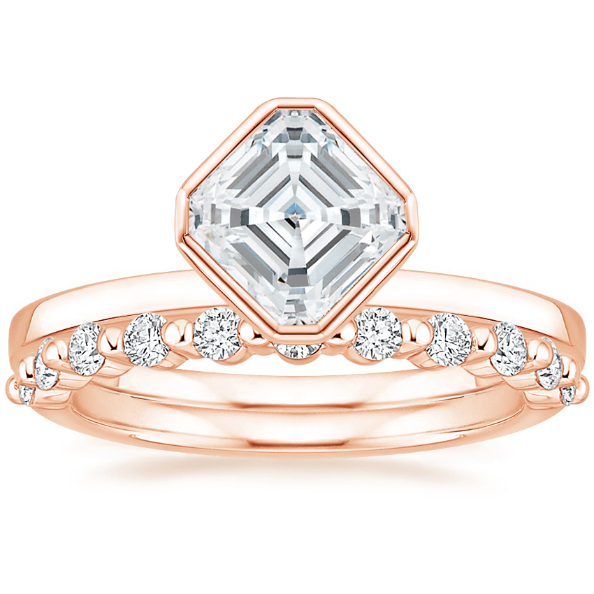 14K Rose Gold Cielo Ring with Marseille Diamond Ring (1/3 ct. tw.)