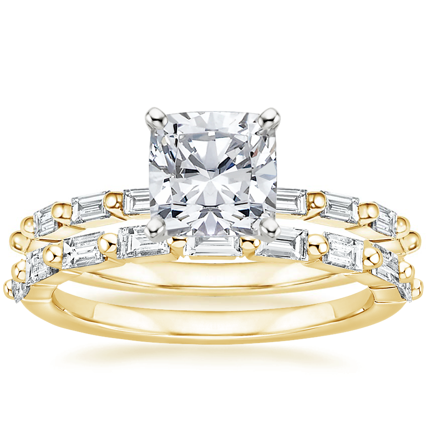 18K Yellow Gold Dominique Diamond Bridal Set