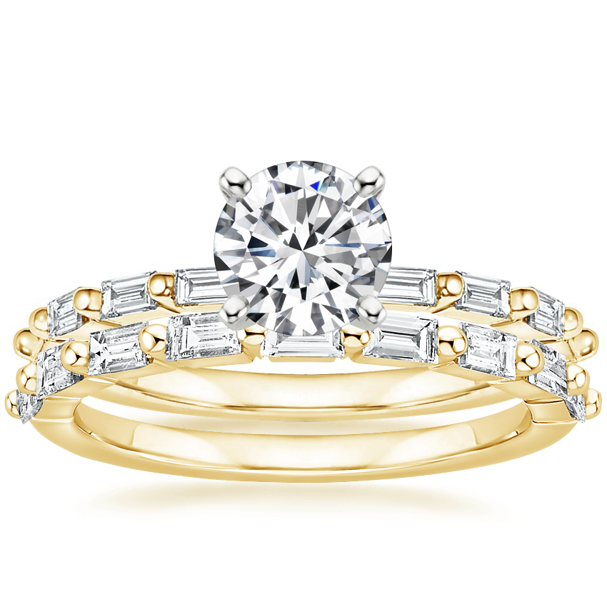 18K Yellow Gold Dominique Diamond Bridal Set