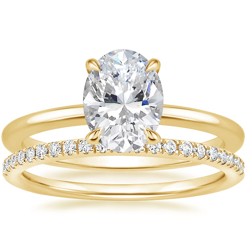 18K Yellow Gold Everly Diamond Ring with Ballad Diamond Ring (1/6 ct. tw.)