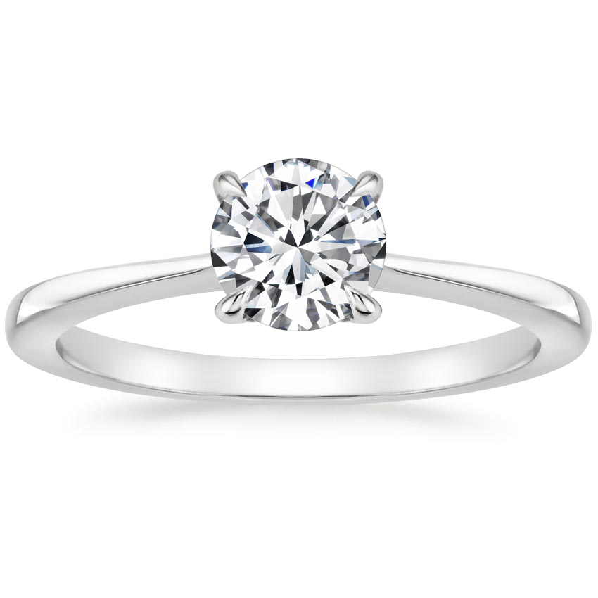 18K White Gold Elle Ring, large top view